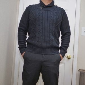 Nautica Shawl Collar Cotton Pull-over Sweater